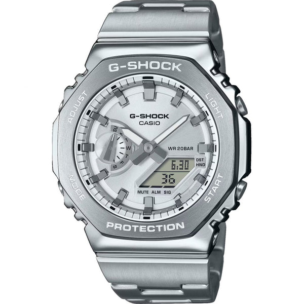 Casio G-Shock Men's G-STEEL GM-2100 Series Silver Digi-Analog Watch