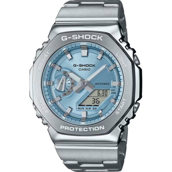 Casio G-Shock Men's G-STEEL GM-2100 Series Sky Blue Digi-Analog Watch