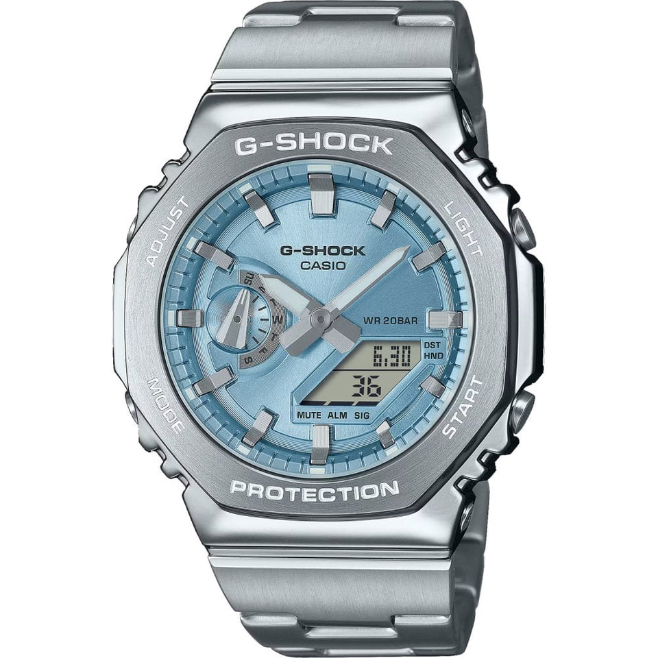 Casio G-Shock Men's G-STEEL GM-2100 Series Sky Blue Digi-Analog Watch