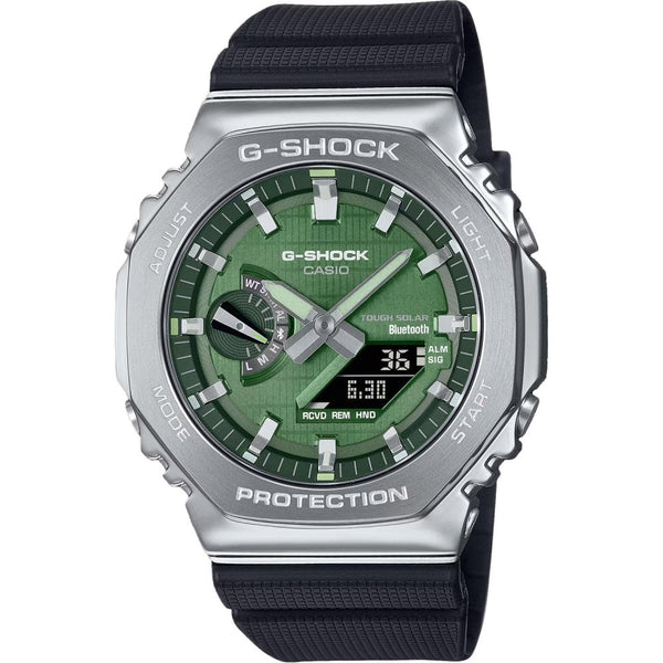 Casio G-Shock Men's Green Metal Covered Bluetooth® Solar Watch