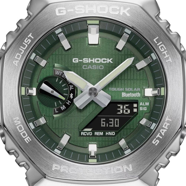 Casio G-Shock Men's Green Metal Covered Bluetooth® Solar Watch