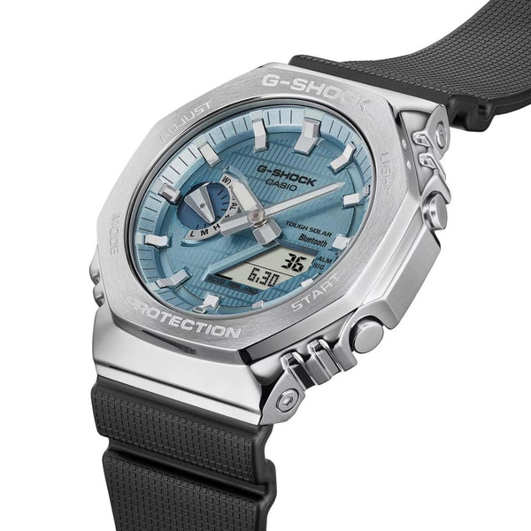 Casio G-Shock Men's Ice Blue Metal Covered Bluetooth® Solar Watch