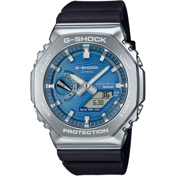 Casio G-Shock Men's Metal Covered 2100 Blue Bluetooth® Solar Watch