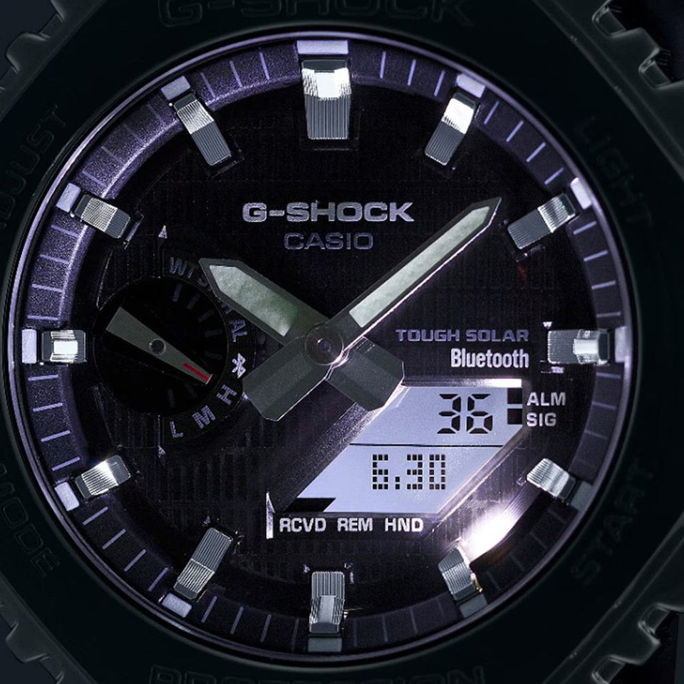 Casio G-Shock Men's Metal Covered 2100 Blue Bluetooth® Solar Watch