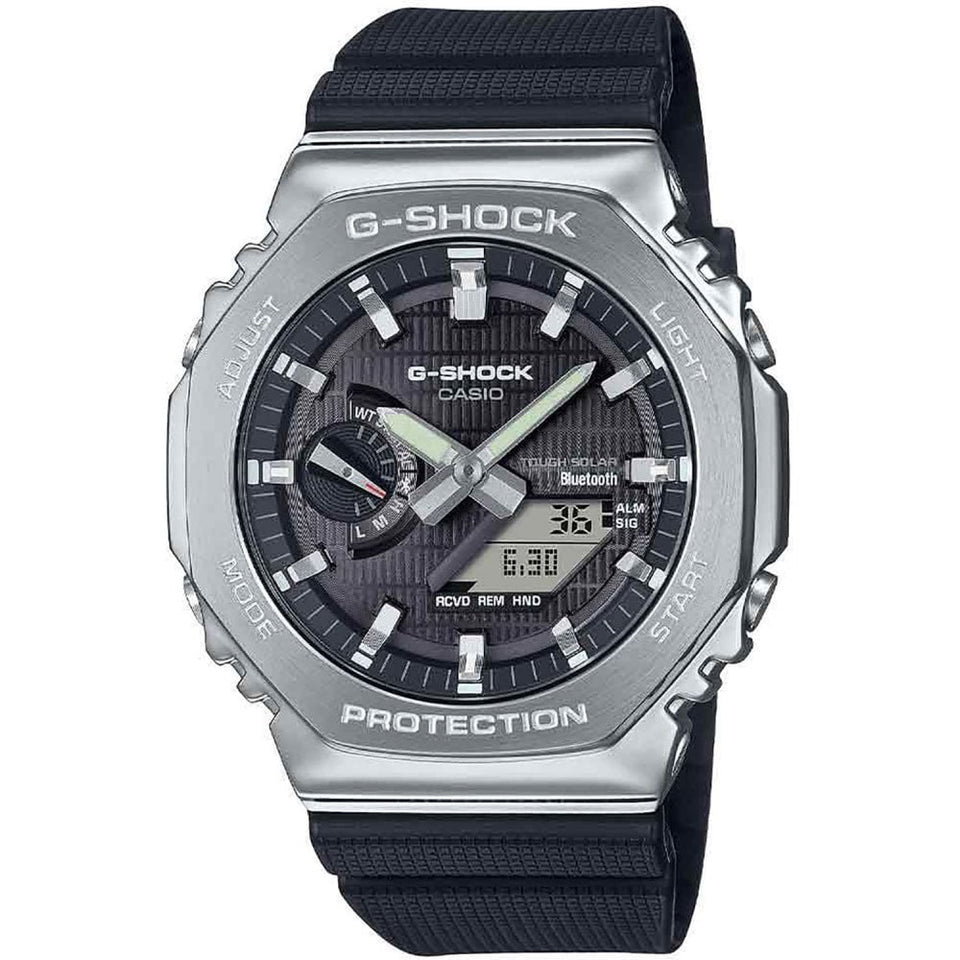 Casio G-Shock Men's Metal Covered Black Resin Bluetooth® Solar Watch
