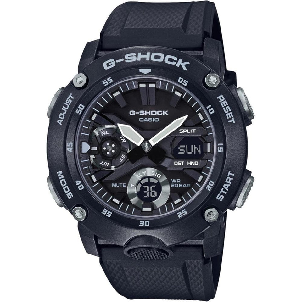 Casio G-Shock Men's Quartz Black Dial 47mm Carbon Reinforced Steel Watch