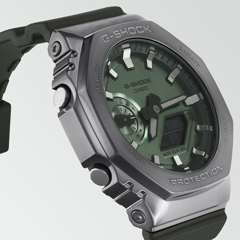 Casio G-Shock Men's Quartz Green Dial 44mm Resin And Stainless Steel Watch