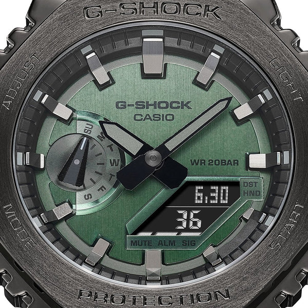 Casio G-Shock Men's Quartz Green Dial 44mm Resin And Stainless Steel Watch