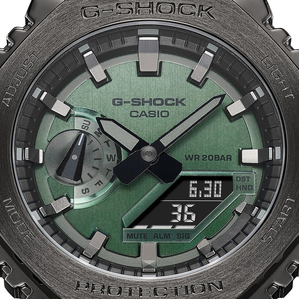 Casio G-Shock Men's Quartz Green Dial 44mm Resin And Stainless Steel Watch