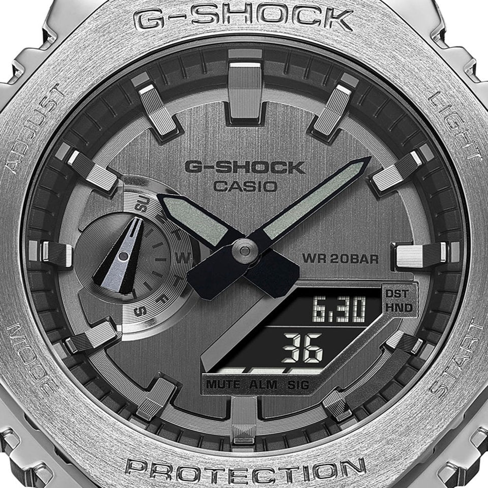 Casio G-Shock Men's Quartz Grey Dial Resin And Stainless Steel Watch