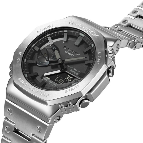 Casio G-Shock Men's Solar Black Dial 44mm Stainless Steel Watch