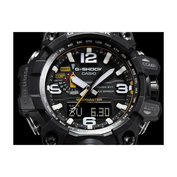 Casio G-Shock Men's Solar Black Dial 56mm Resin And Stainless Steel Watch