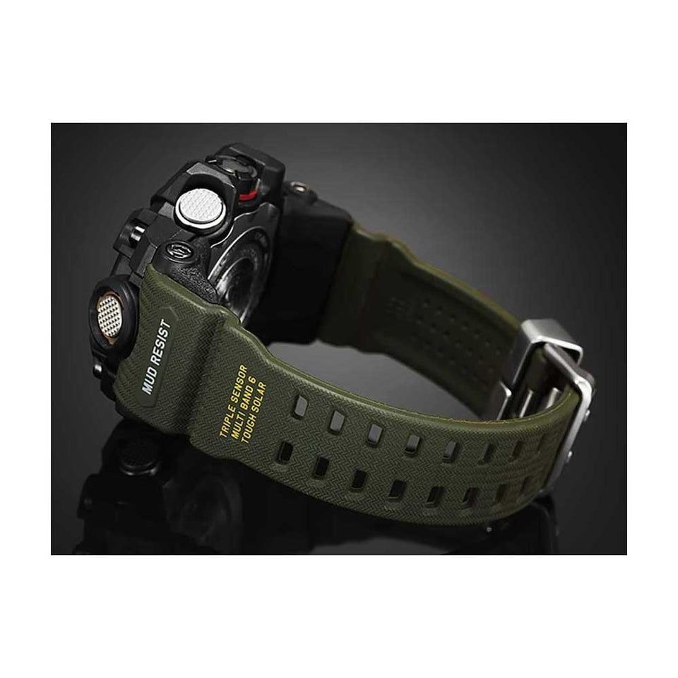 Casio G-Shock Men's Solar Black Dial 56mm Resin And Stainless Steel Watch