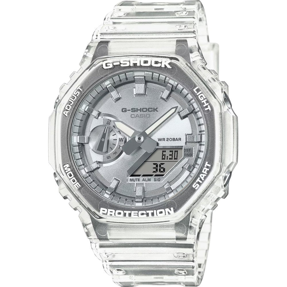 Casio G-Shock Silver Bright Metallic Series Translucent Strap Watch