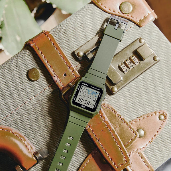Casio Khaki Green World Time Multifunction Digital Watch