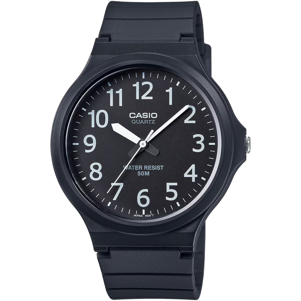 Casio Men's Classic 44mm Easy Read Black and White Watch