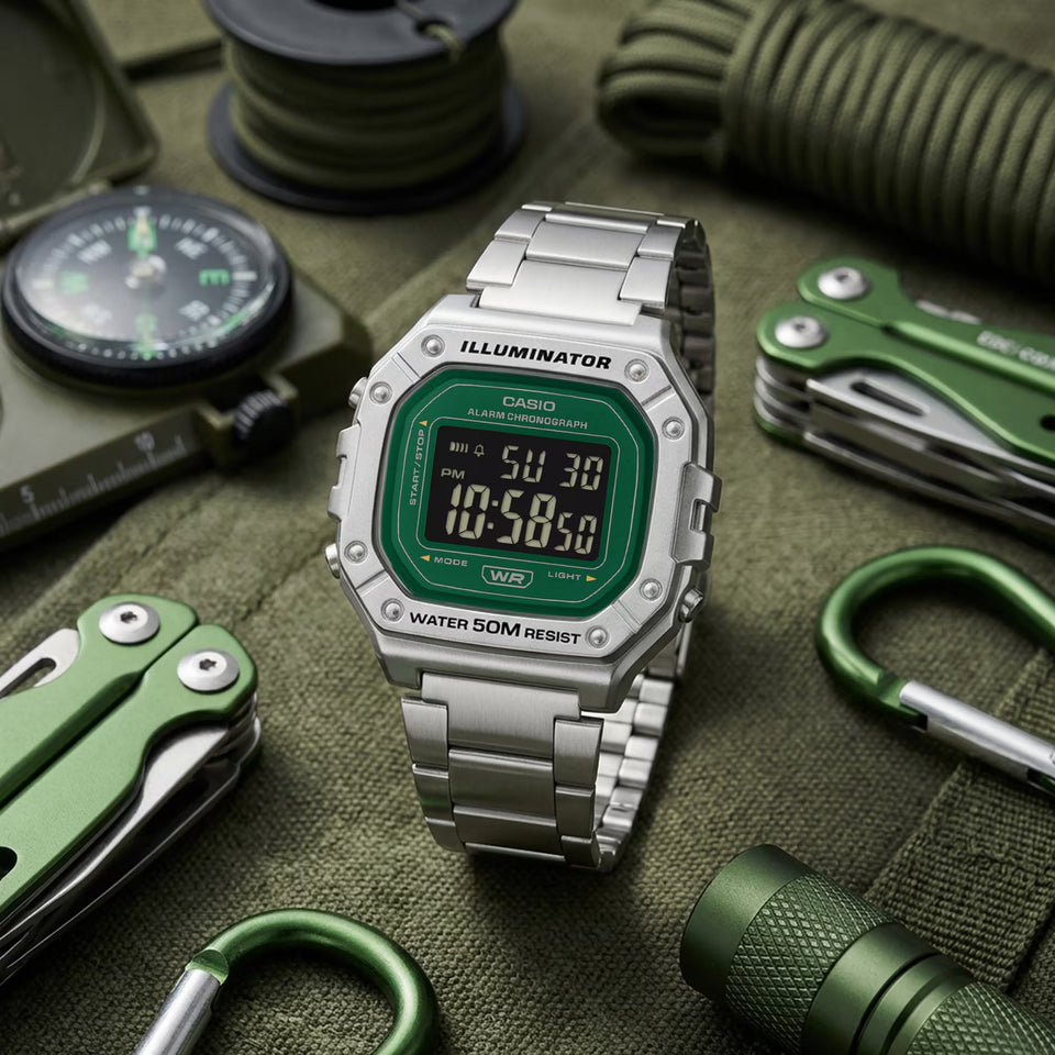 Casio Men's Green Face Series 43mm Digital Watch