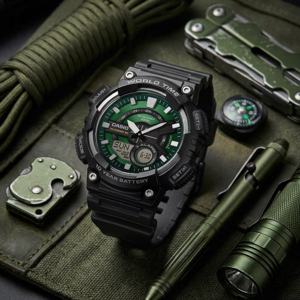 Casio Men's Green Face Series Military Inspired 48mm Watch