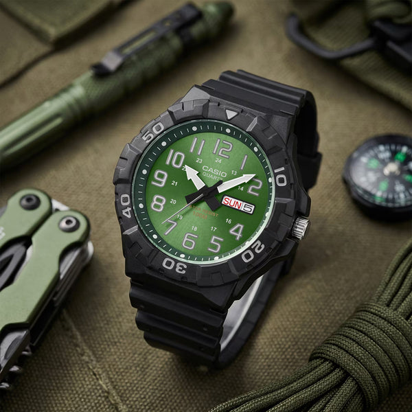 Casio Men's Green Face Series Military Inspired 52mm Watch