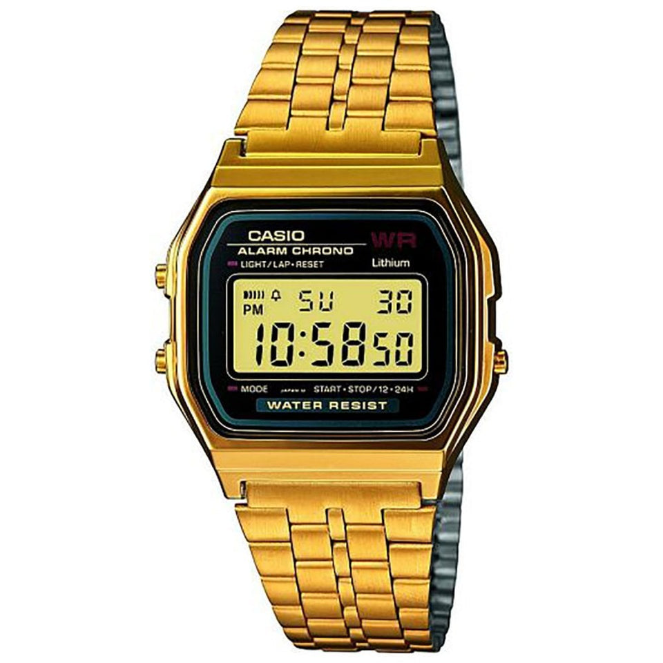 Casio Vintage Gold PVD Digital Alarm Chrono Watch