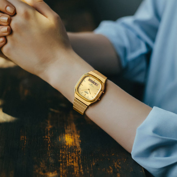 Casio Vintage Gold Tone Analogue-Digital Watch