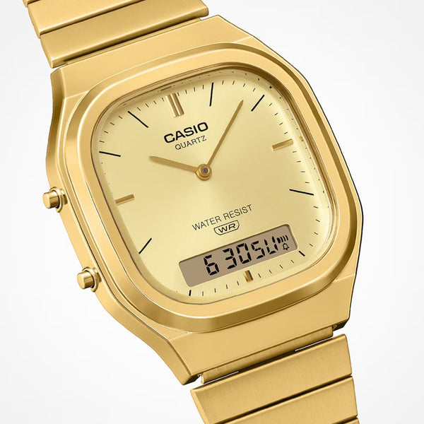 Casio Vintage Gold Tone Analogue-Digital Watch