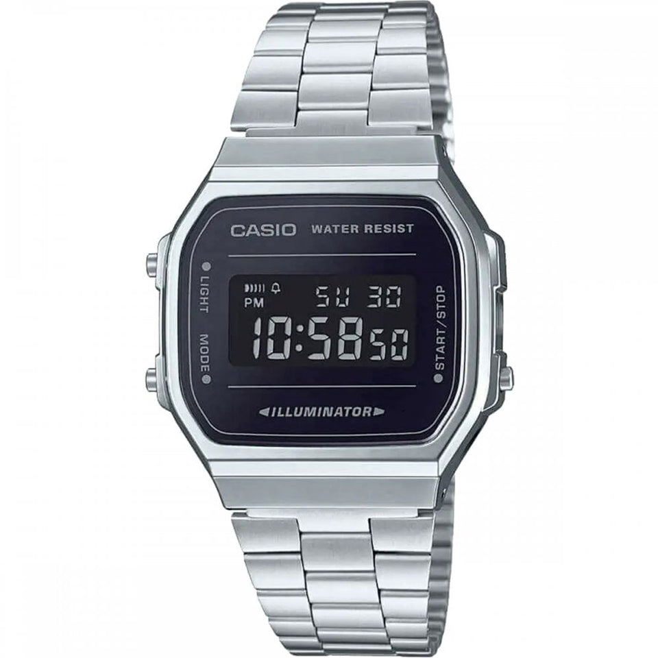 Casio Vintage Retro Illuminator Black Digital Alarm Watch