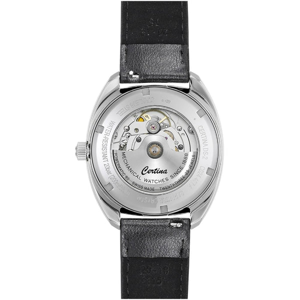 Certina DS-2 Powermatic Red Dial Watch | Black Leather Strap