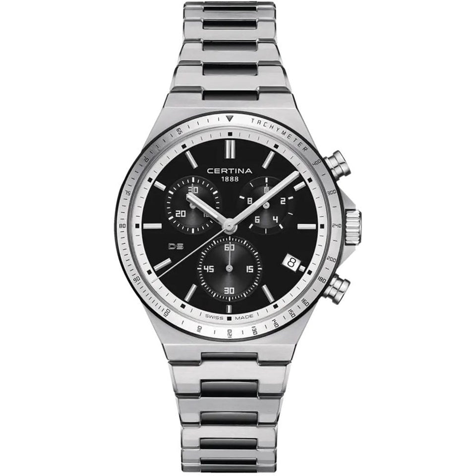 Certina DS-7 Chronograph Black Dial Watch