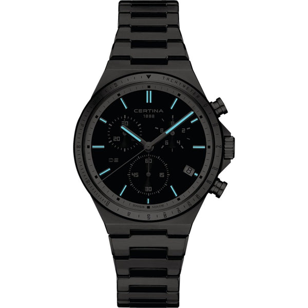 Certina DS-7 Chronograph Black Dial Watch
