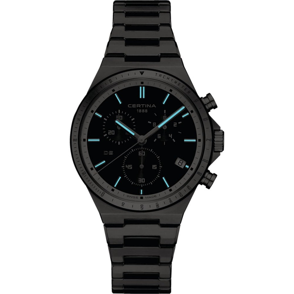 Certina DS-7 Chronograph Black Dial Watch
