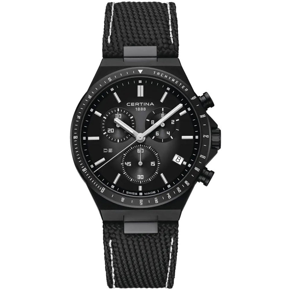 Certina DS-7 Chronograph Black Dial Watch