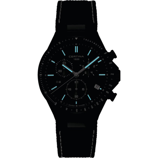 Certina DS-7 Chronograph Black Dial Watch