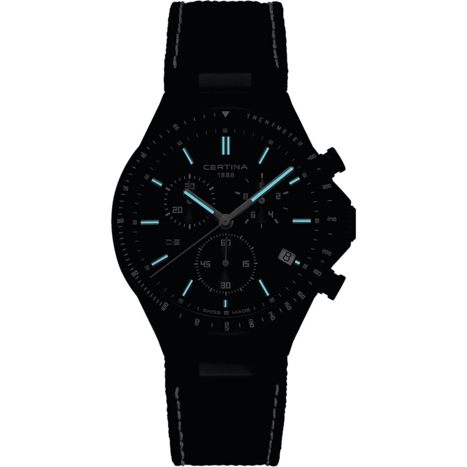 Certina DS-7 Chronograph Black Dial Watch