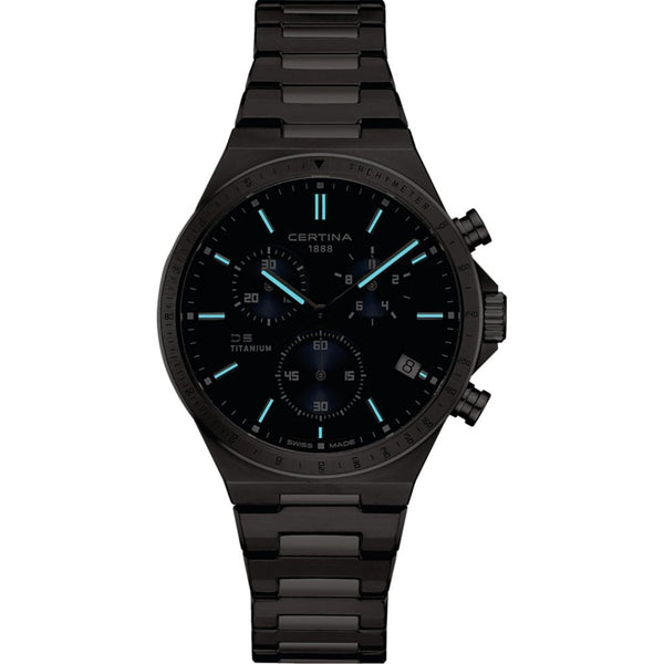 Certina DS-7 Chronograph Titanium Blue Dial Watch