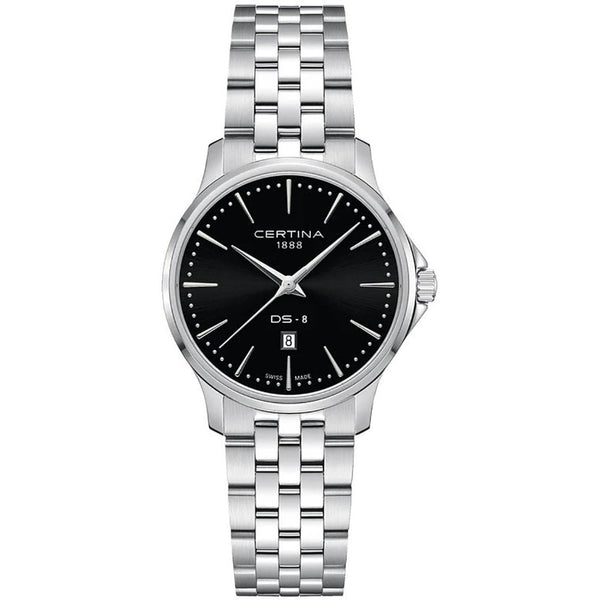 Certina DS-8 Lady 31mm Black Dial Bracelet Watch