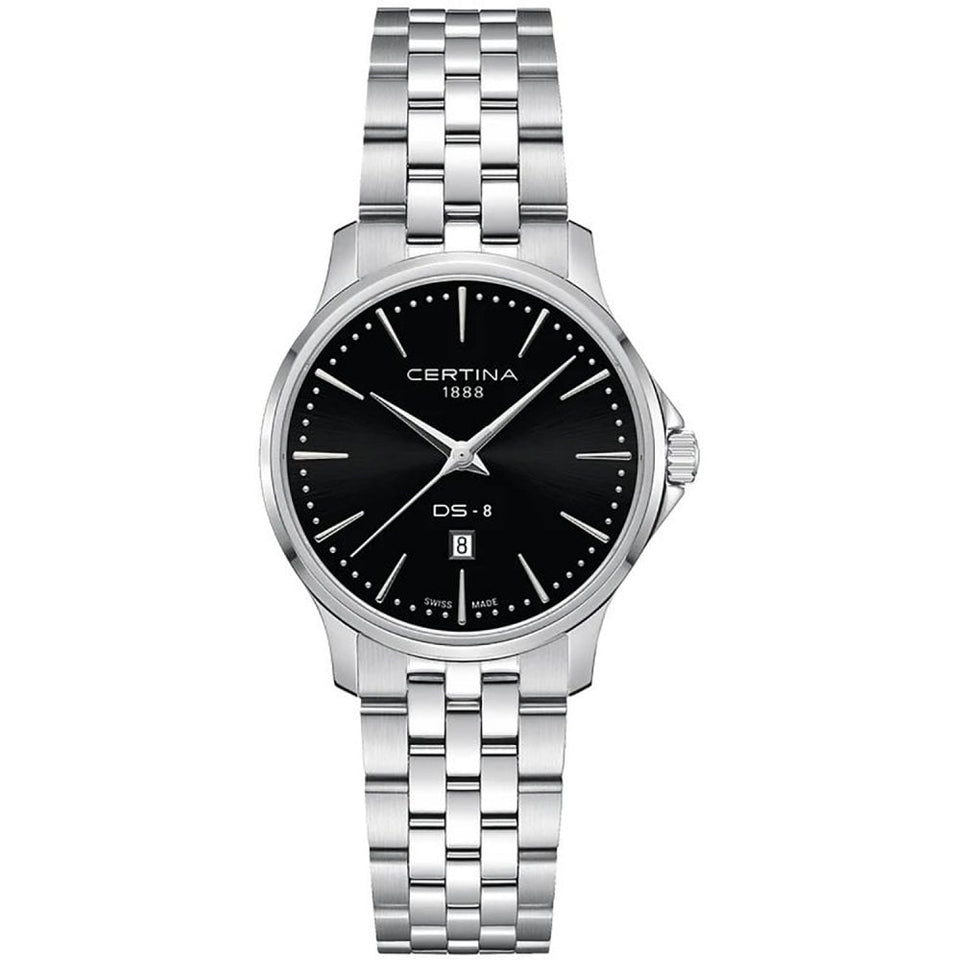 Certina DS-8 Lady 31mm Black Dial Bracelet Watch