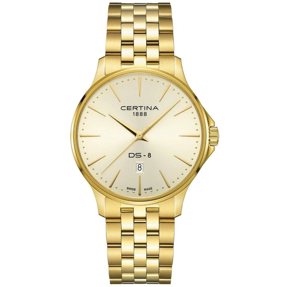 Certina DS-8 Lady 40mm Gold Dial Bracelet Watch