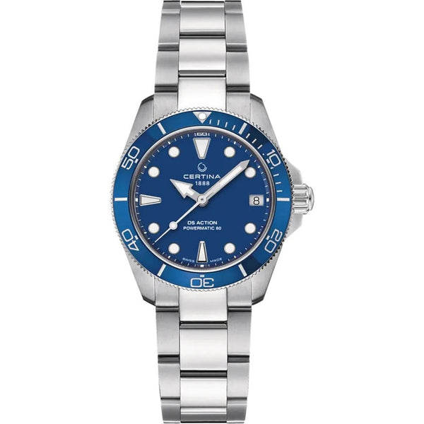 Certina DS ACTION Diver 34.5mm Ladies Blue Dial Watch