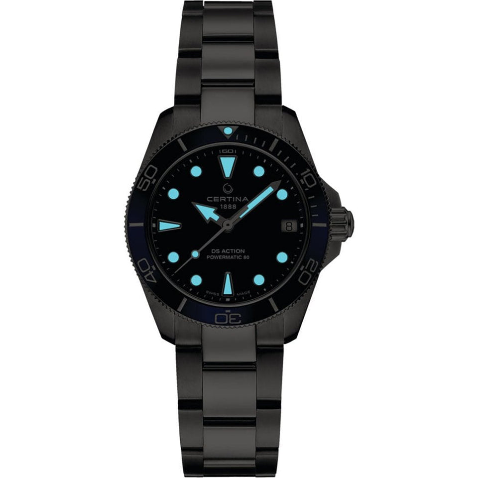 Certina DS ACTION Diver 34.5mm Ladies Blue Dial Watch
