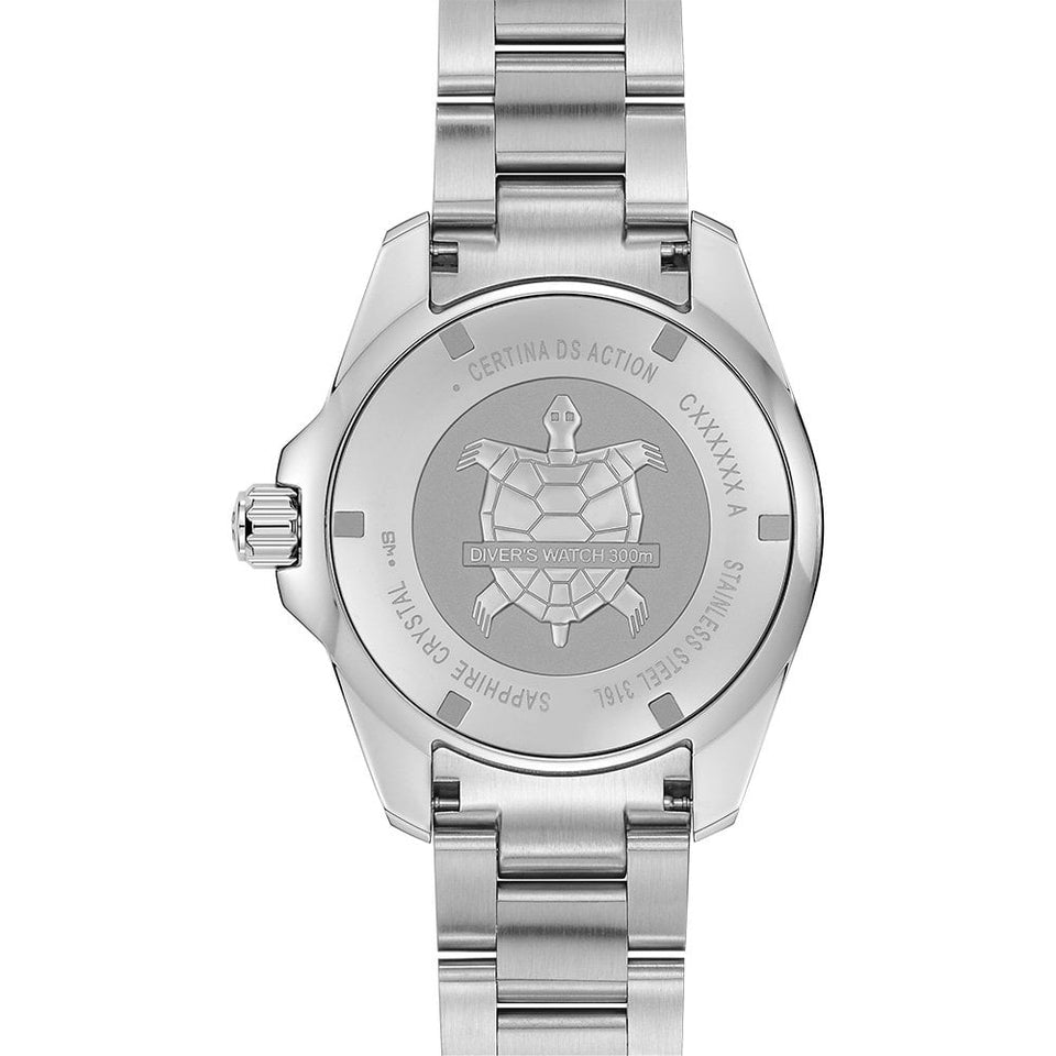 Certina DS ACTION Diver 43mm Men's Powermatic 80 Watch | Black