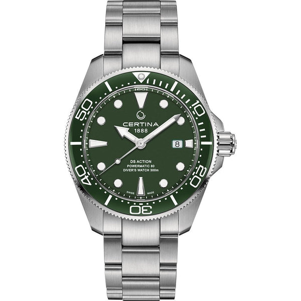 Certina DS ACTION Diver 43mm Men's Powermatic 80 Watch | Green
