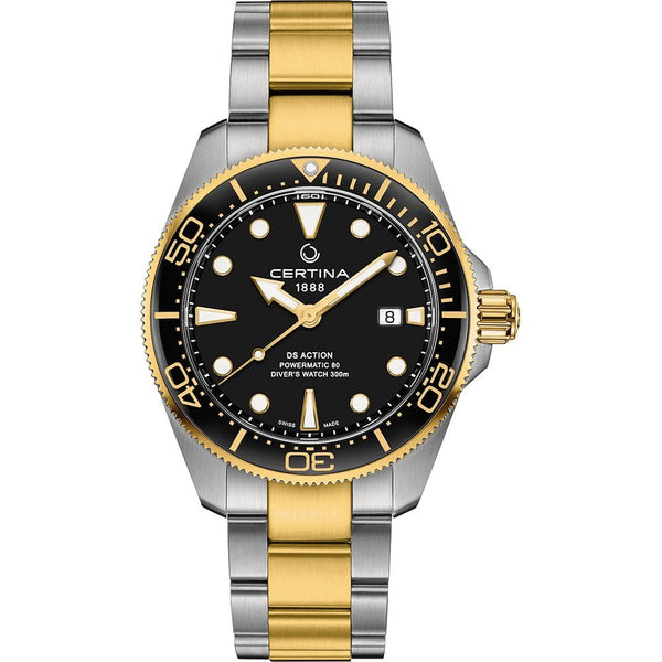 Certina DS ACTION Diver Men's 43mm Powermatic 80 Watch | Two Tone