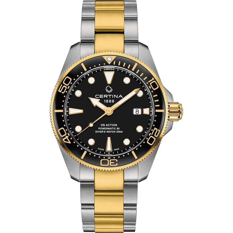 Certina DS ACTION Diver Men's 43mm Powermatic 80 Watch | Two Tone