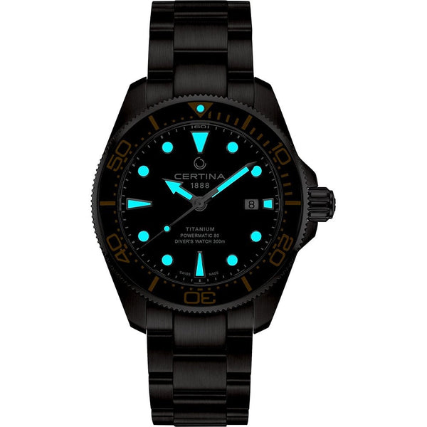 Certina DS ACTION Diver Powermatic 80 43mm Titanium Watch