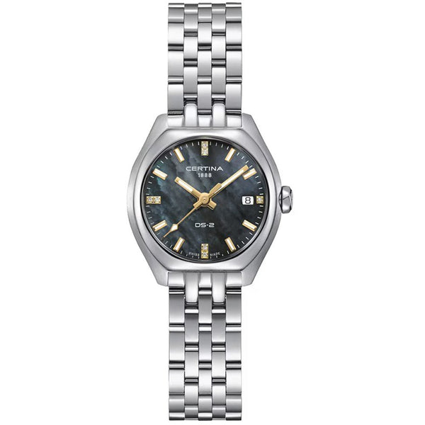 Certina Ladies DS-2 Black Mother of Pearl Dial Quartz Watch