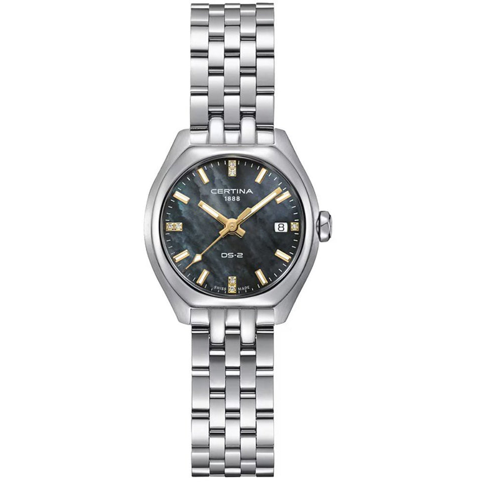 Certina Ladies DS-2 Black Mother of Pearl Dial Quartz Watch