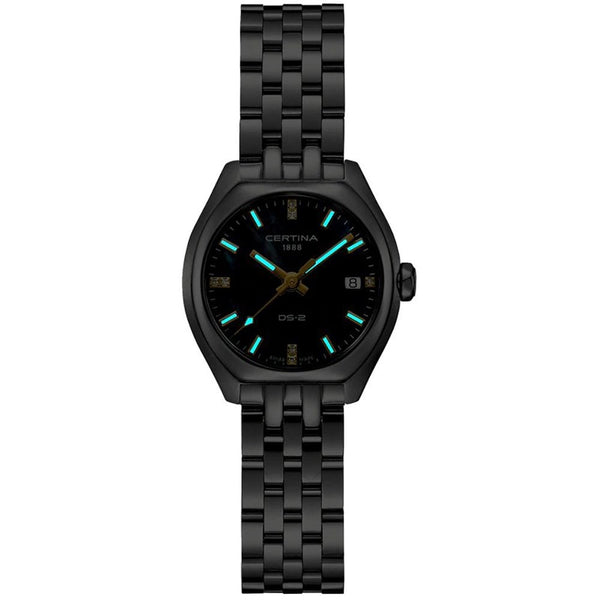 Certina Ladies DS-2 Black Mother of Pearl Dial Quartz Watch