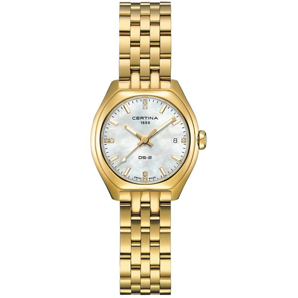 Certina Ladies DS-2 PVD Gold Plated Diamond Set Quartz Watch