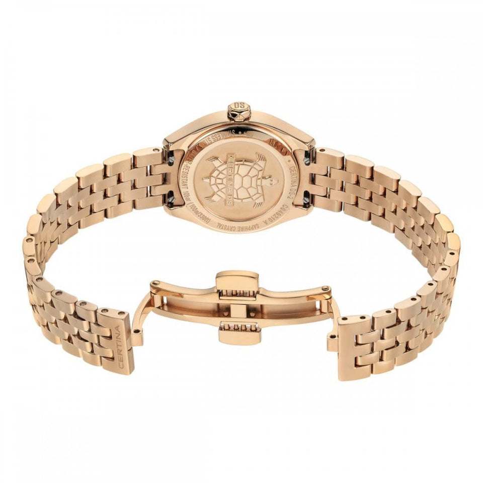 Certina Ladies DS-2 PVD Rose Gold Plated Diamond Set Quartz Watch